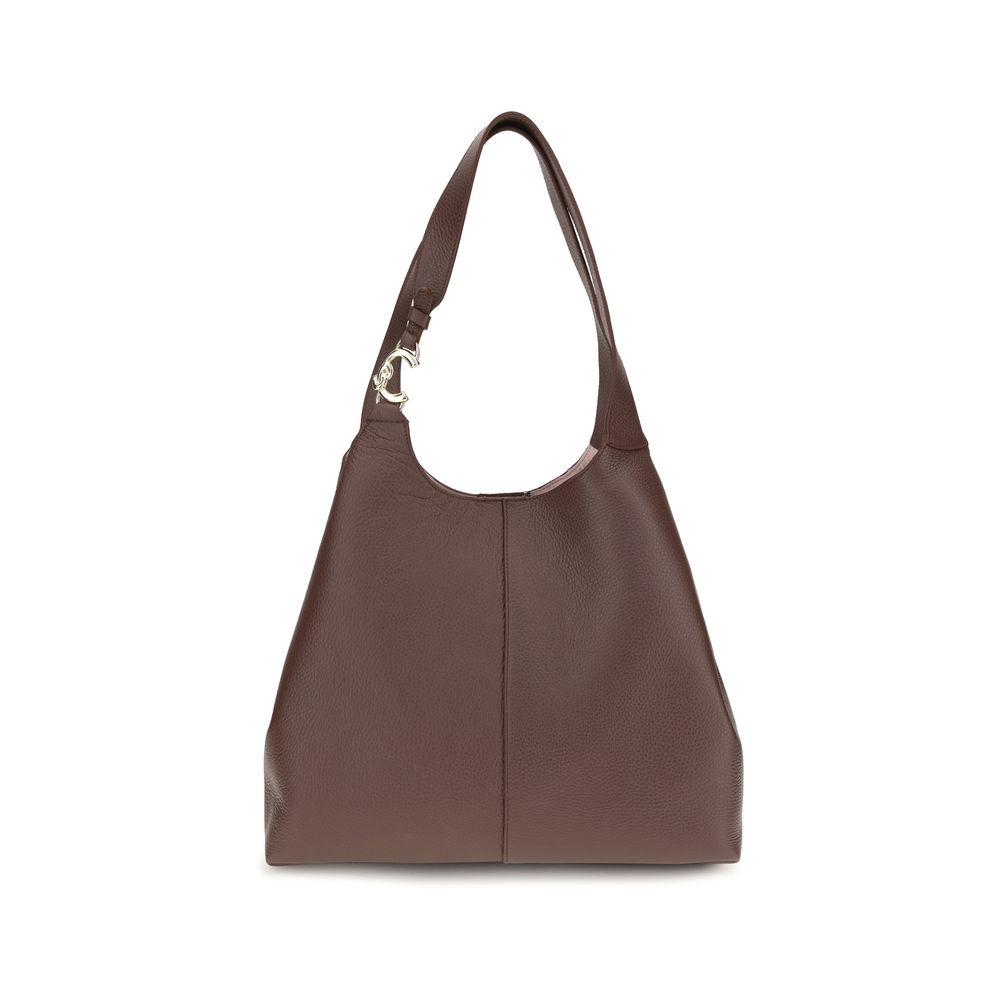 Coccinelle Beige Calf Leather C-EASY Shoulder Bag