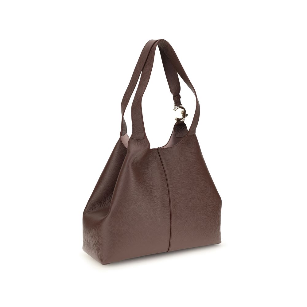Coccinelle Beige Calf Leather C-EASY Shoulder Bag