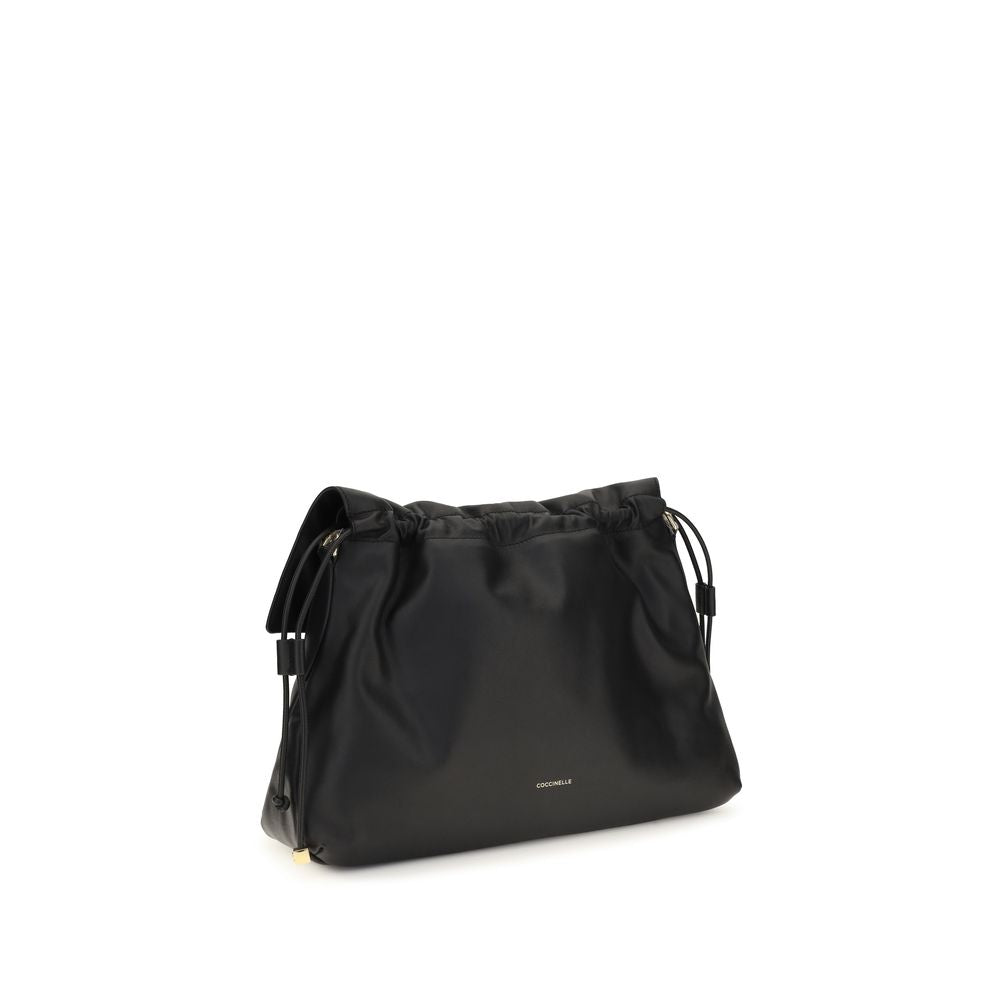 Coccinelle Black Calf Leather Medium Lidia Shoulder Bag