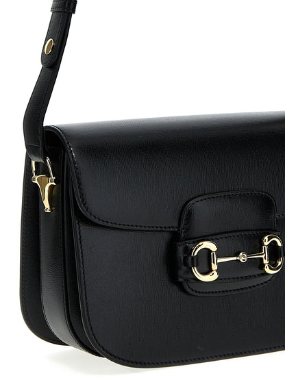 Gucci Horsebit 1955 Black Leather Shoulder Bag