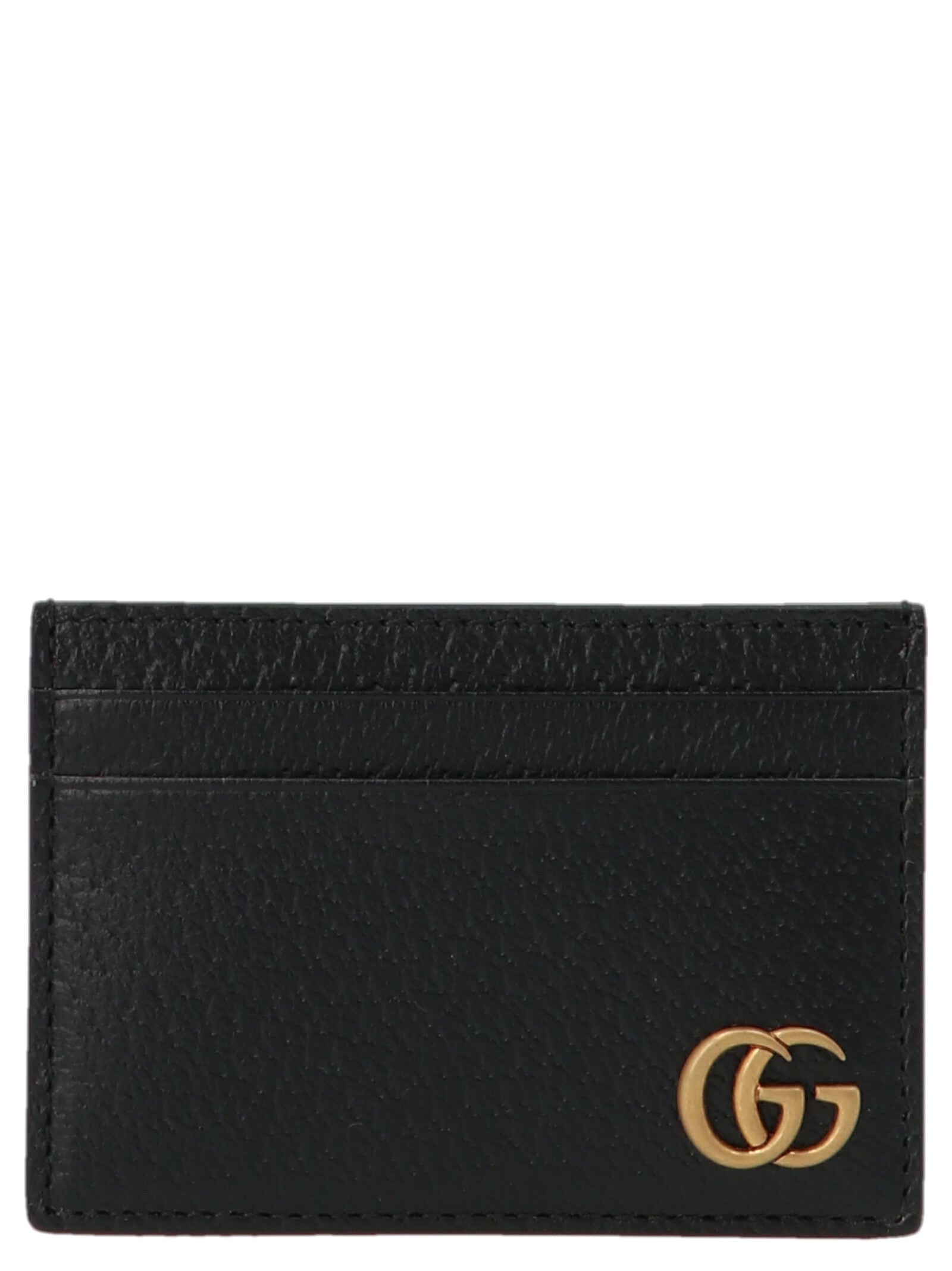 Gucci Black Calfskin GG Marmont Leather Cardholder Wallet