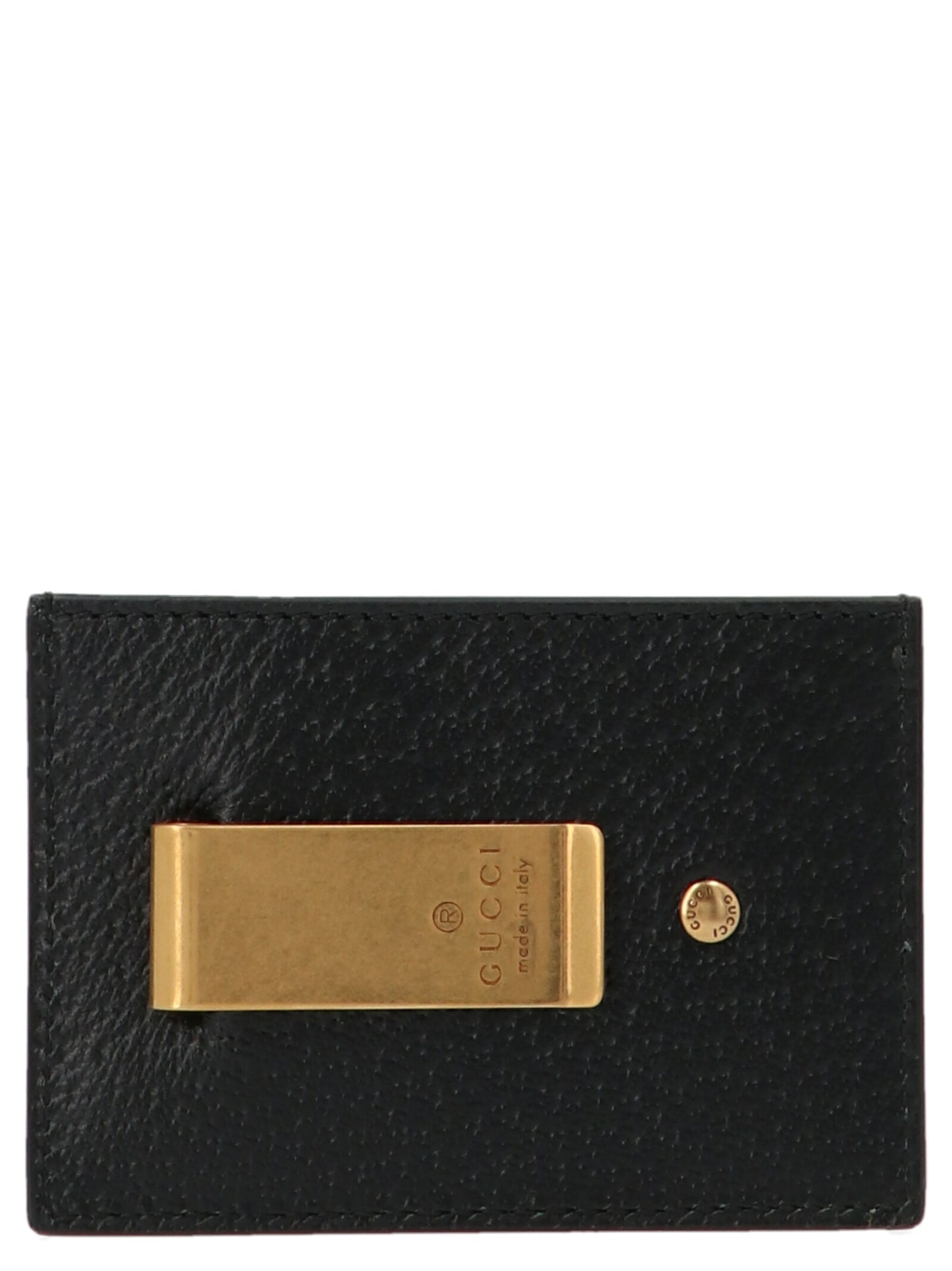 Gucci Black Calfskin GG Marmont Leather Cardholder Wallet
