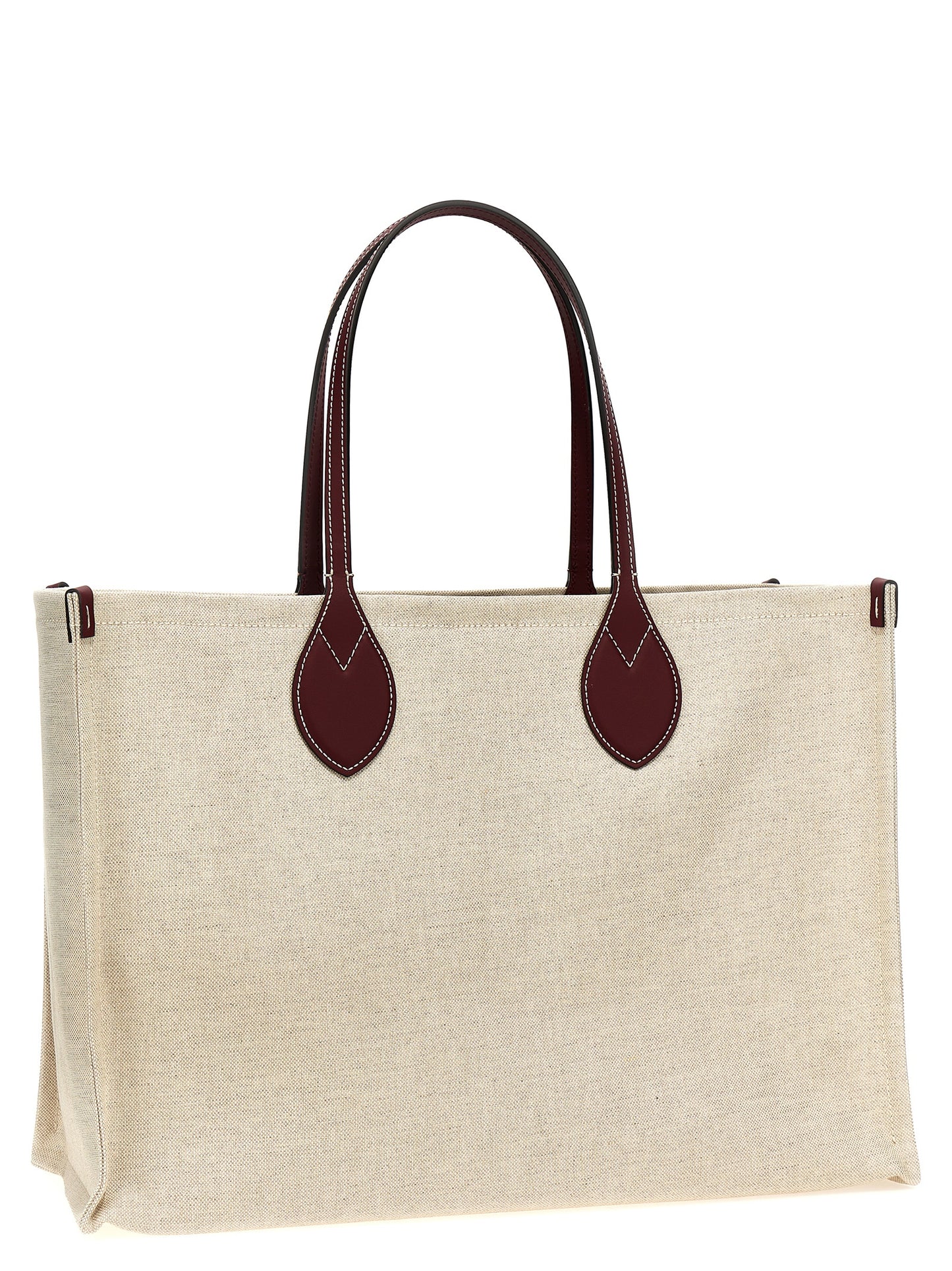 Gucci Beige Canvas Tote Bag with Logo Print