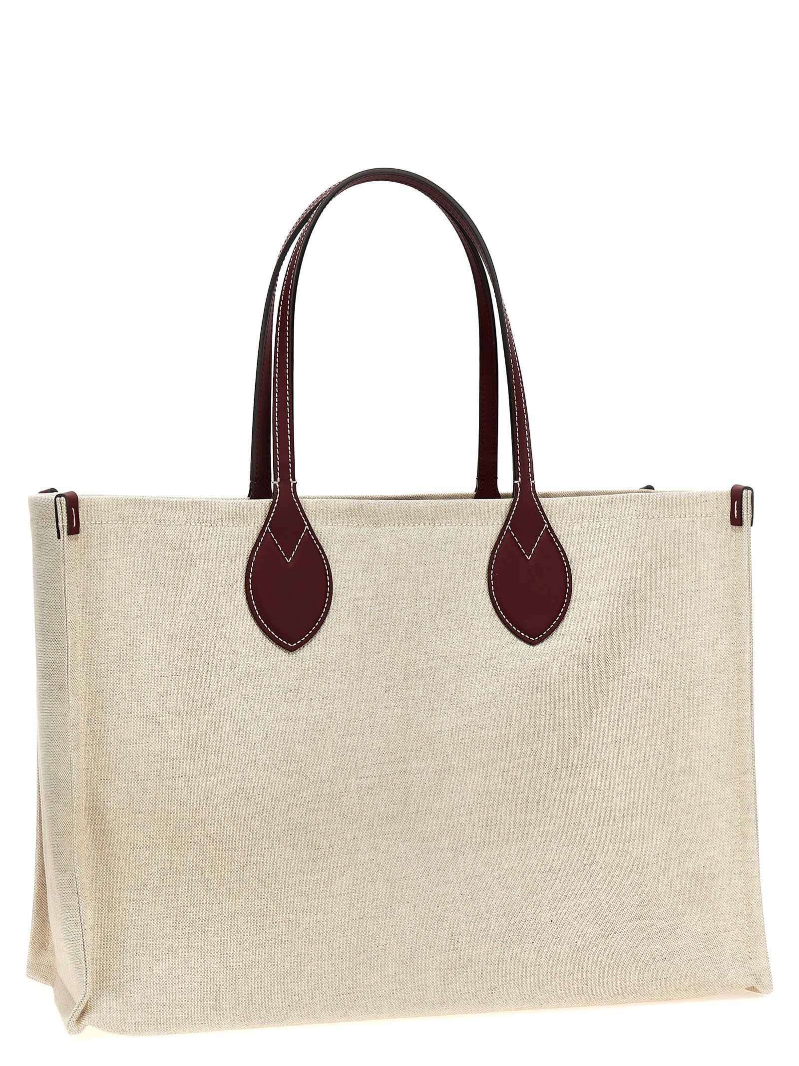 Gucci Beige Canvas Tote Bag with Logo Print
