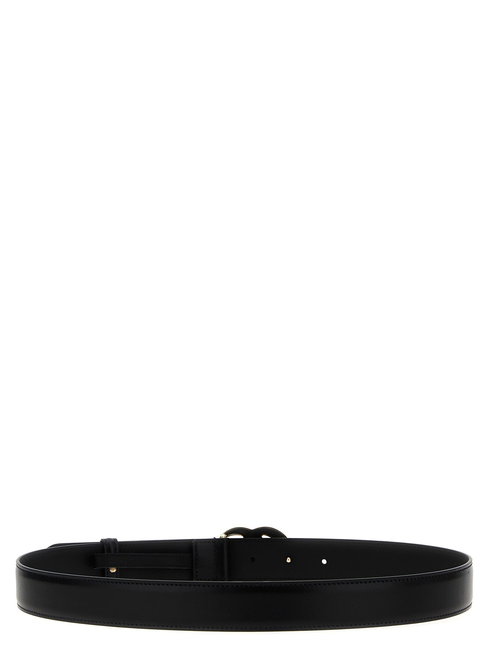 Gucci Black Calfskin GG Marmont Leather Belt