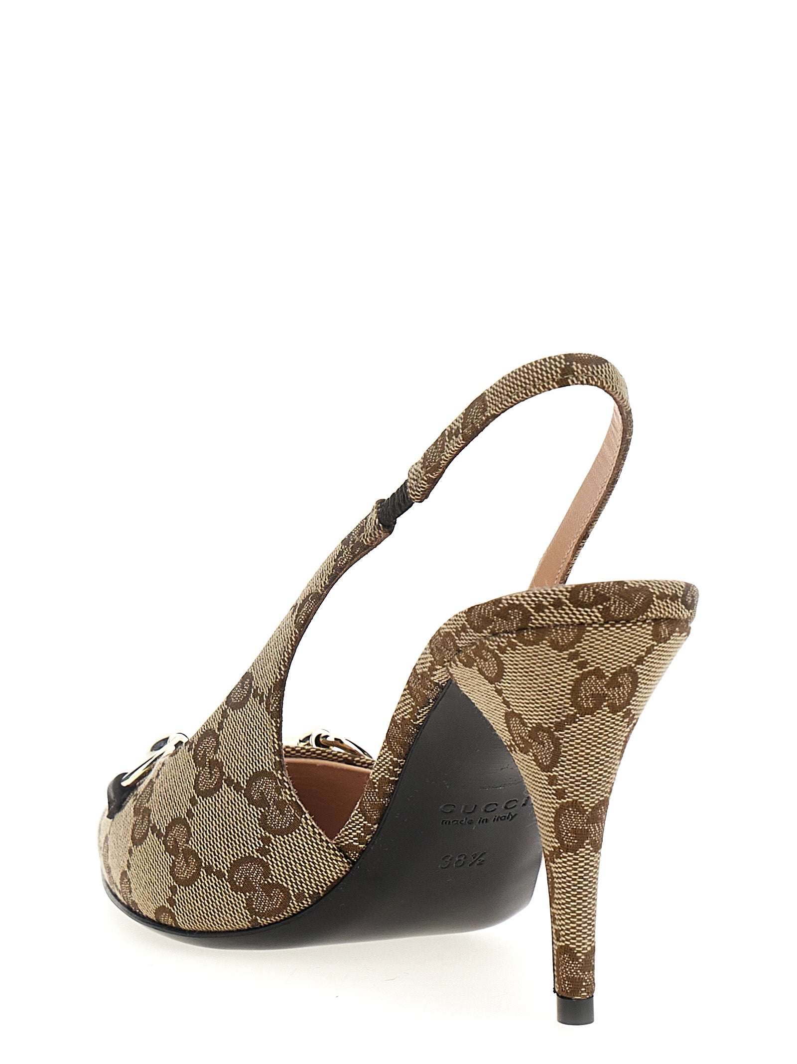Gucci Beige High Heel Pumps with Morsetto Appliqué