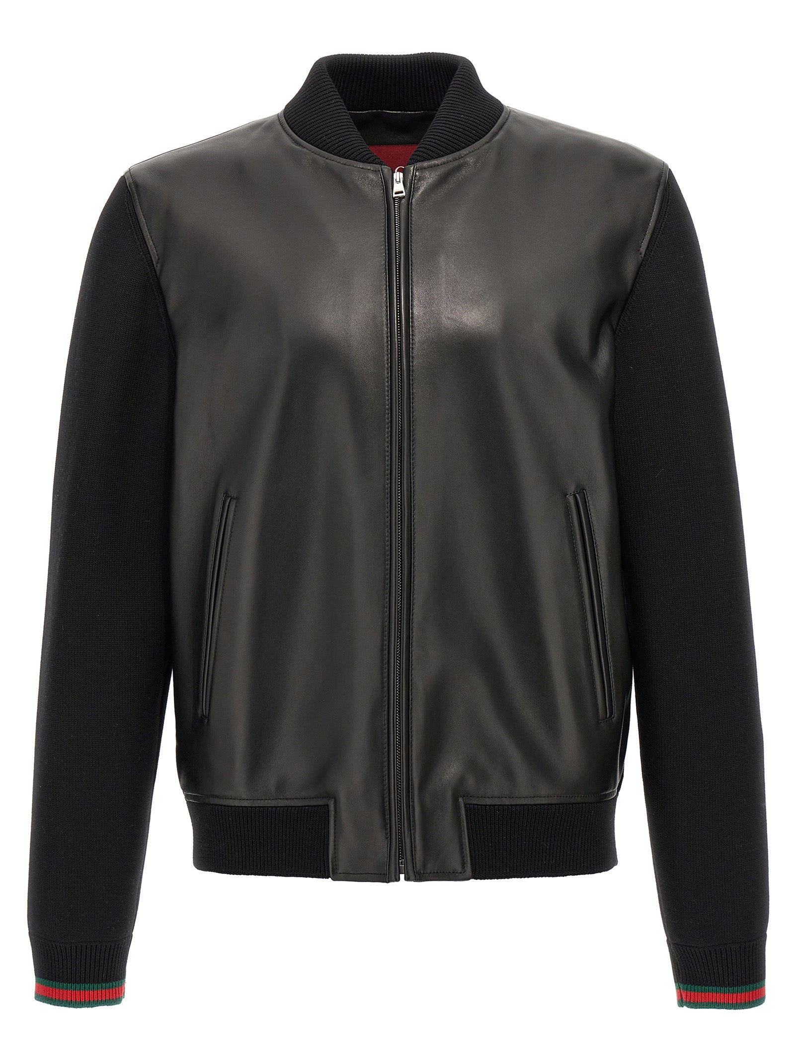 Gucci Black Lamb Leather Bomber Jacket