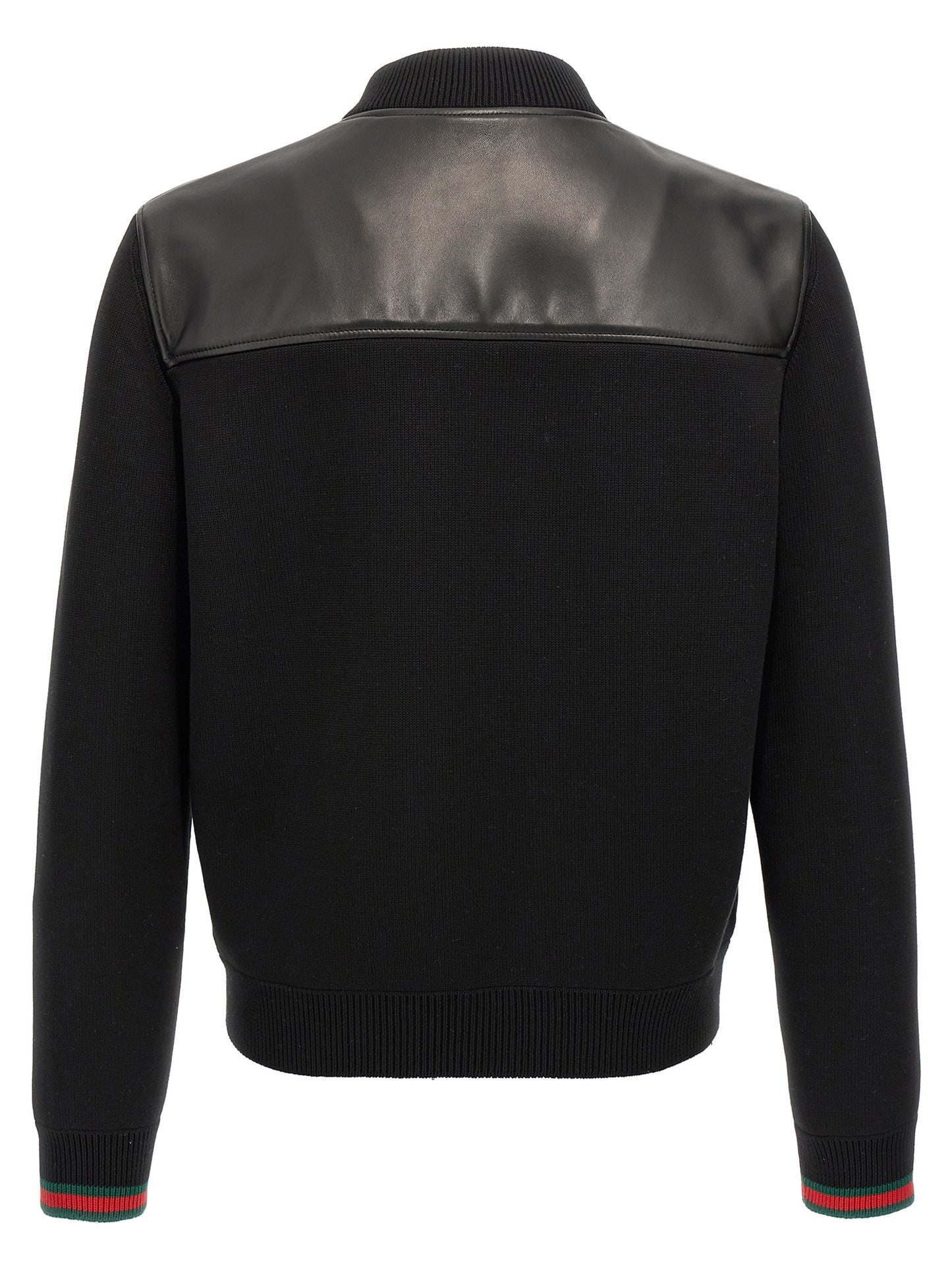 Gucci Black Lamb Leather Bomber Jacket