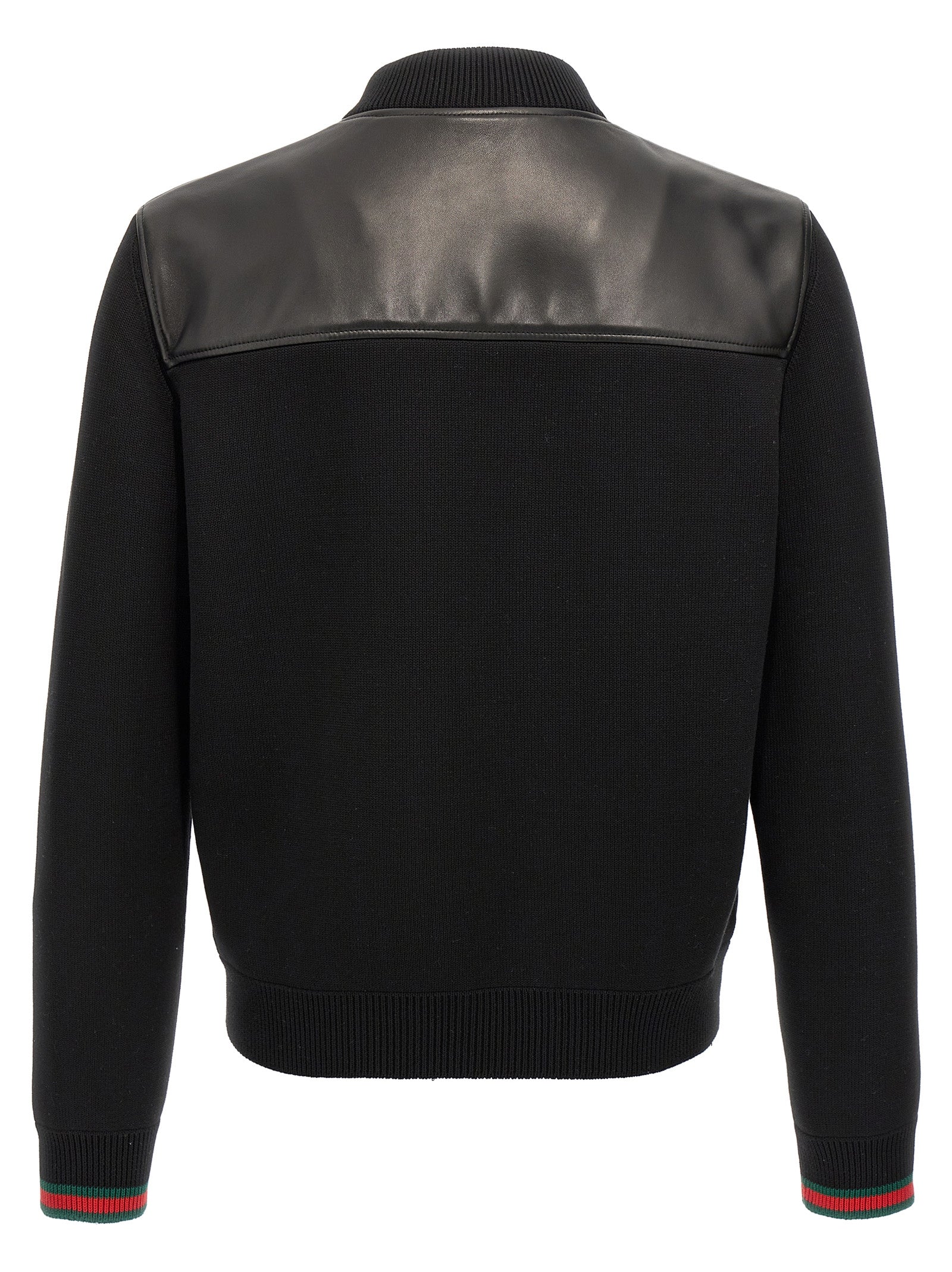 Gucci Black Lamb Leather Bomber Jacket