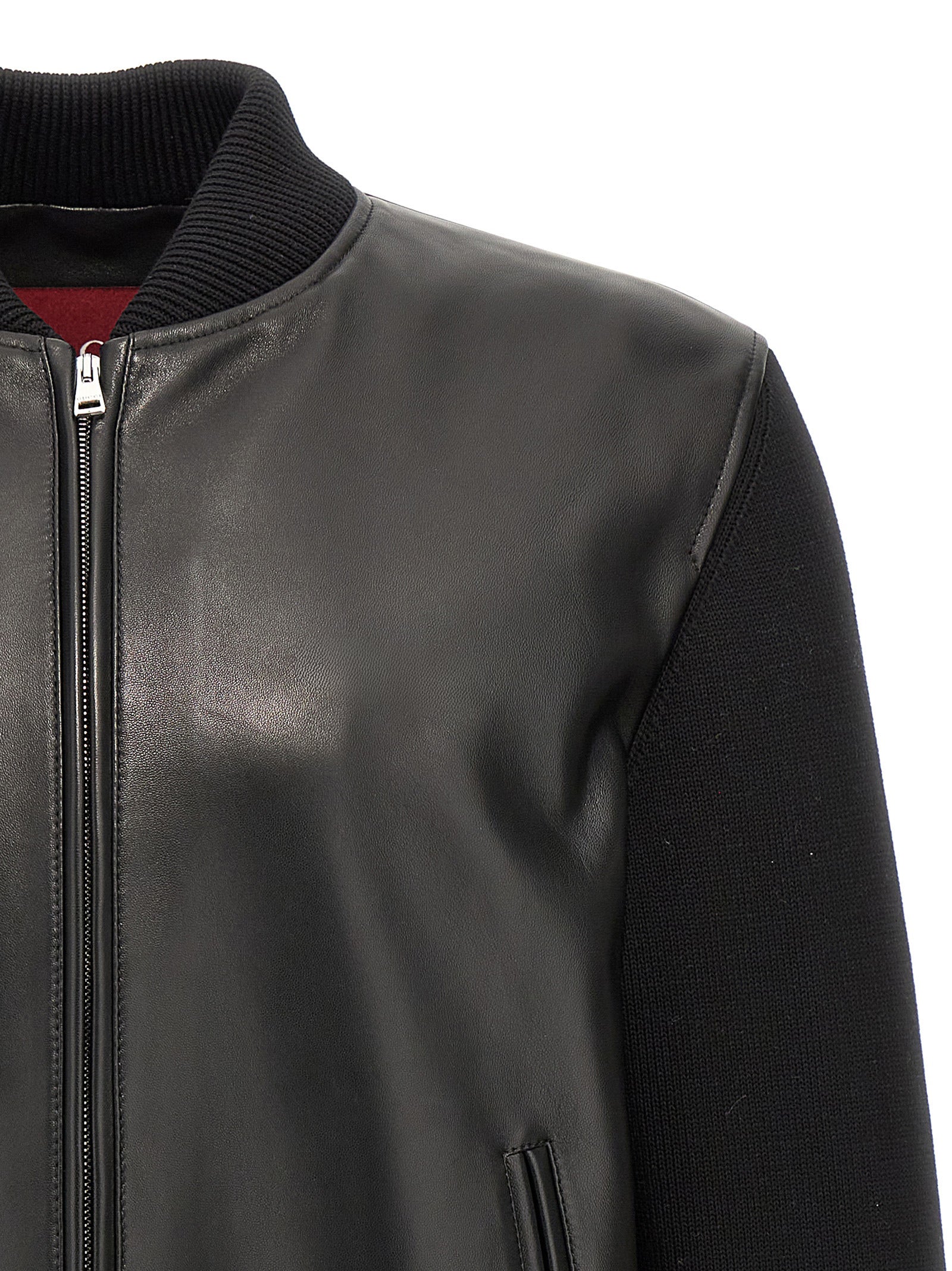 Gucci Black Lamb Leather Bomber Jacket