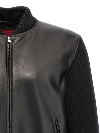 Gucci Black Lamb Leather Bomber Jacket