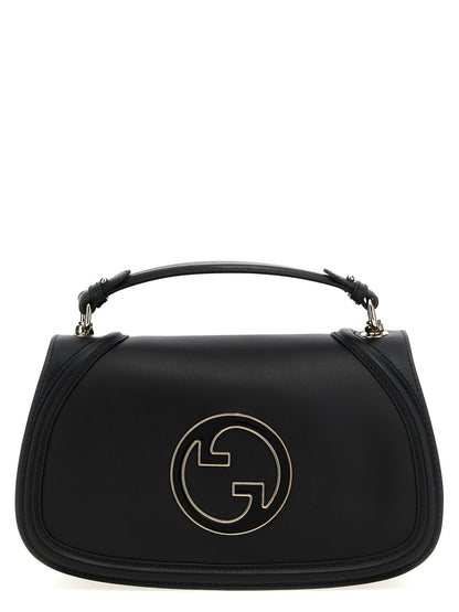 Gucci Blondie Medium Leather Handbag in Black