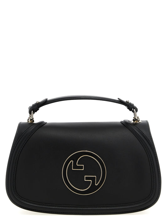 Gucci Blondie Medium Leather Handbag in Black
