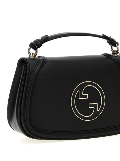 Gucci Blondie Medium Leather Handbag in Black