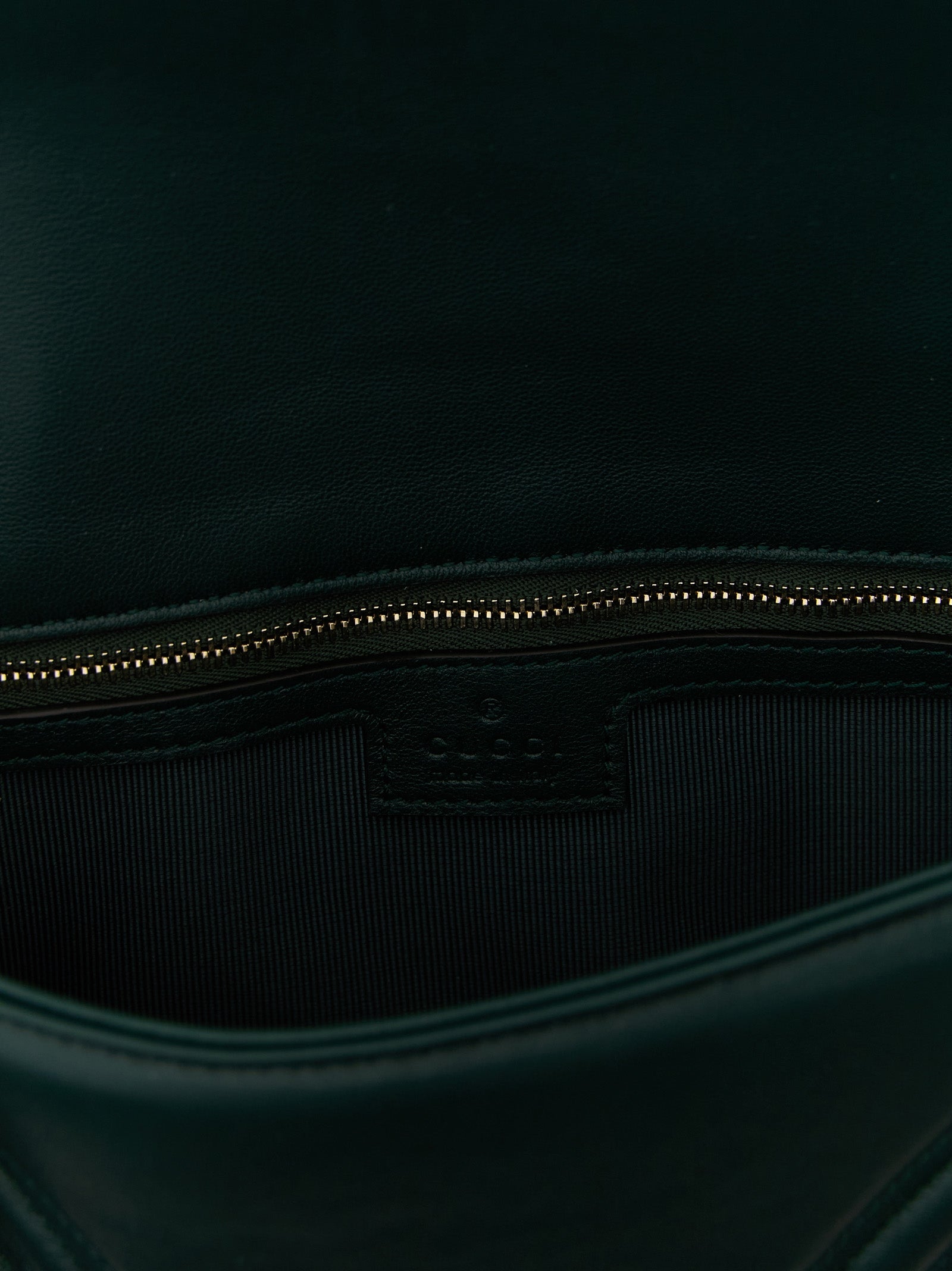 Gucci GG Marmont Bicolor Lamb Leather Shoulder Bag in Green
