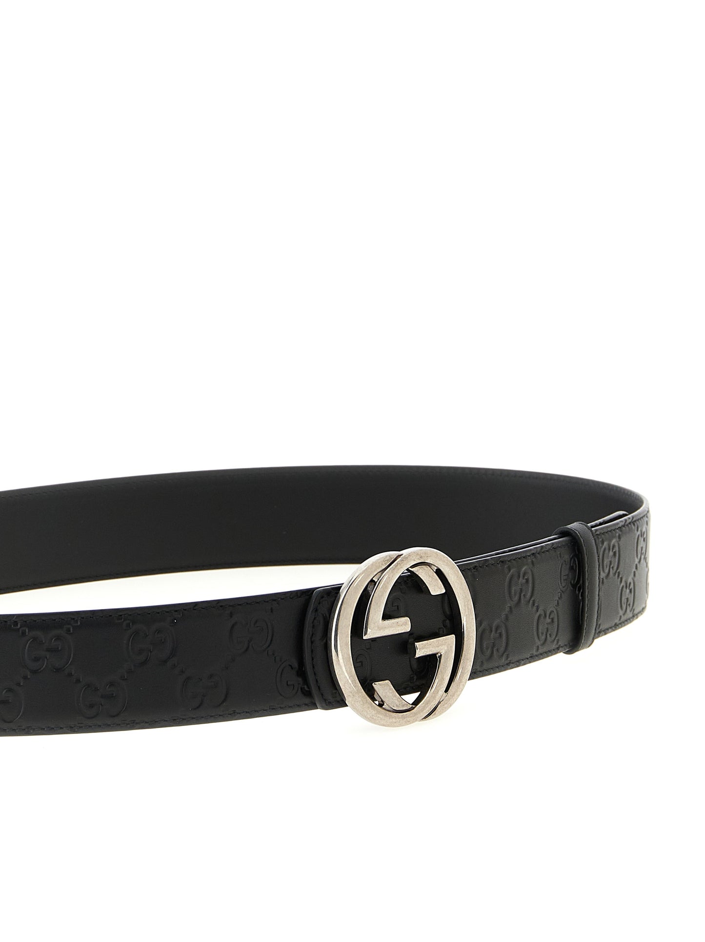Gucci Black Calfskin Reversible Leather Belt