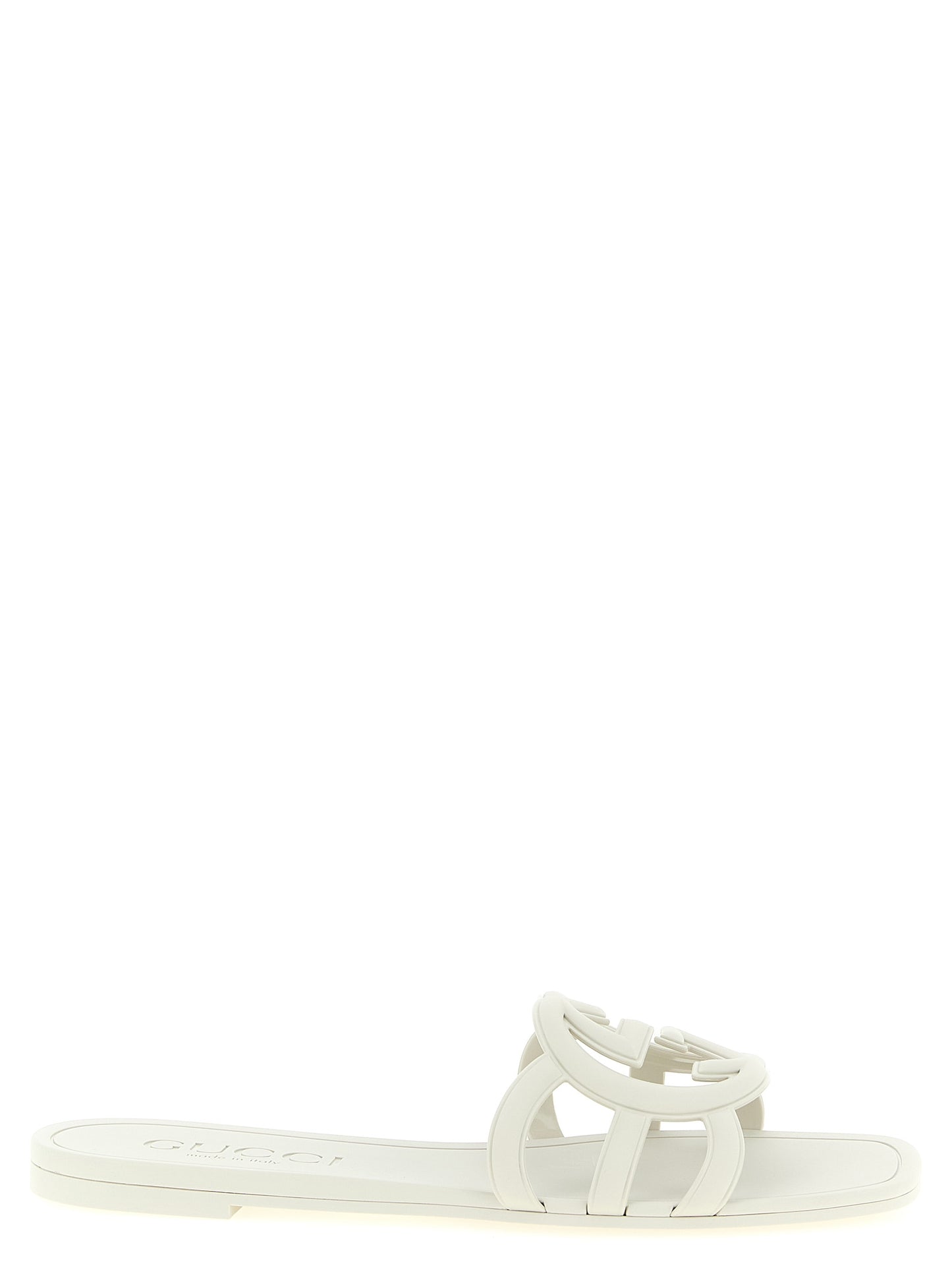 Gucci Gray Rubber Lido Sandals