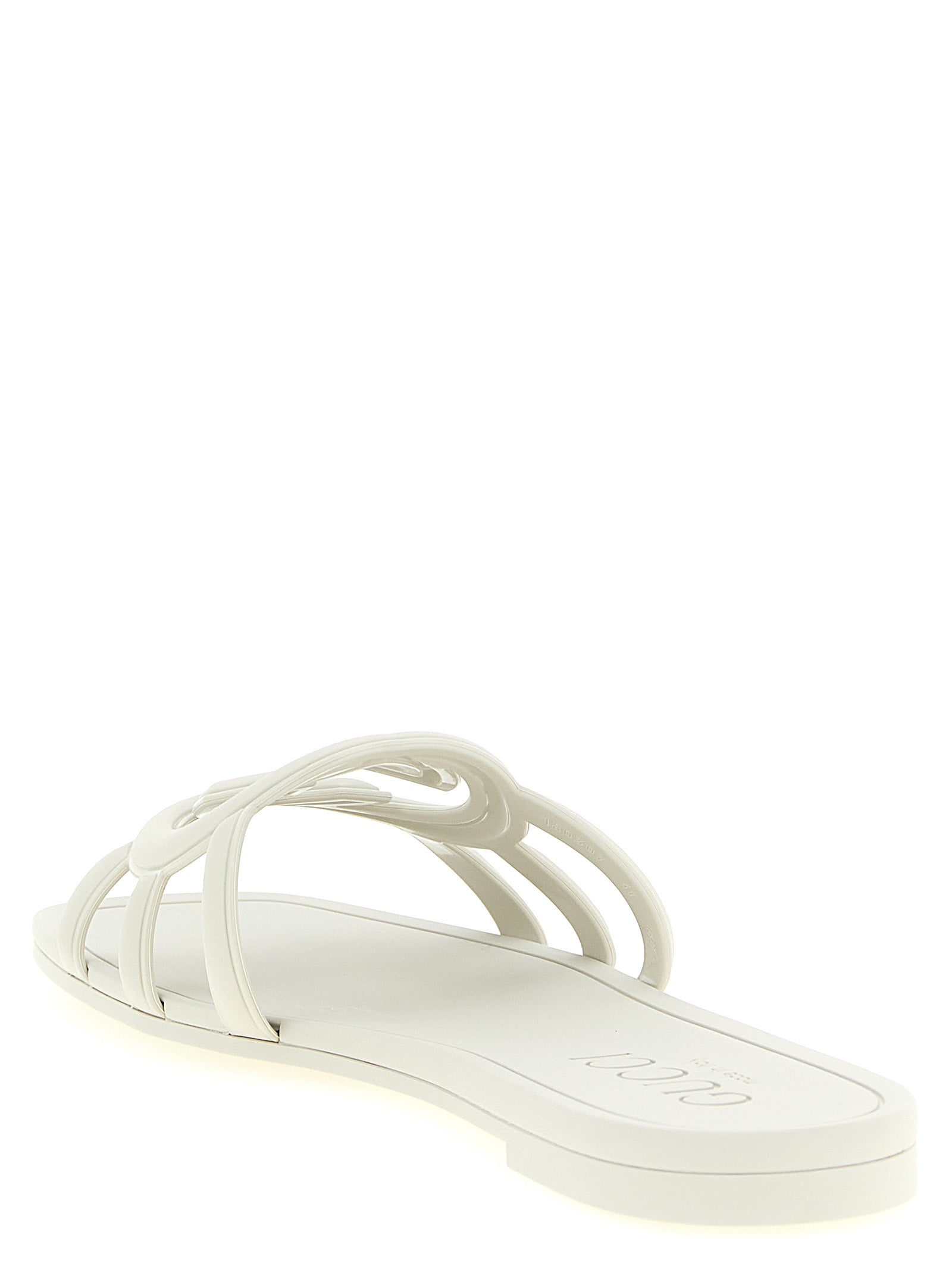 Gucci Gray Rubber Lido Sandals