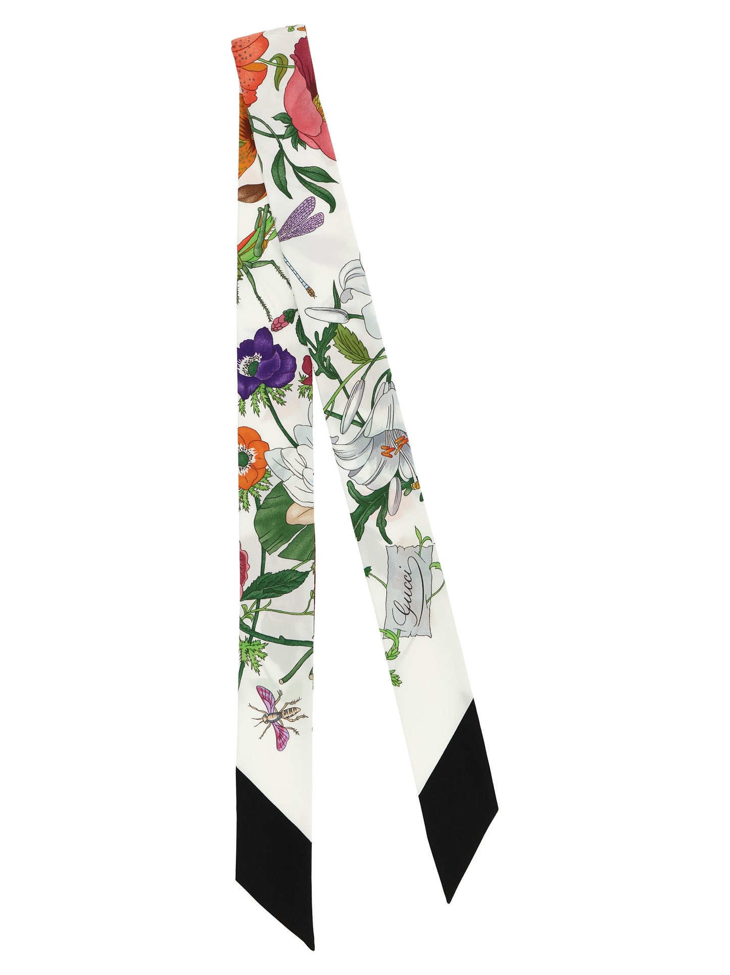 Gucci Multicolor Silk Flora Print Foulard