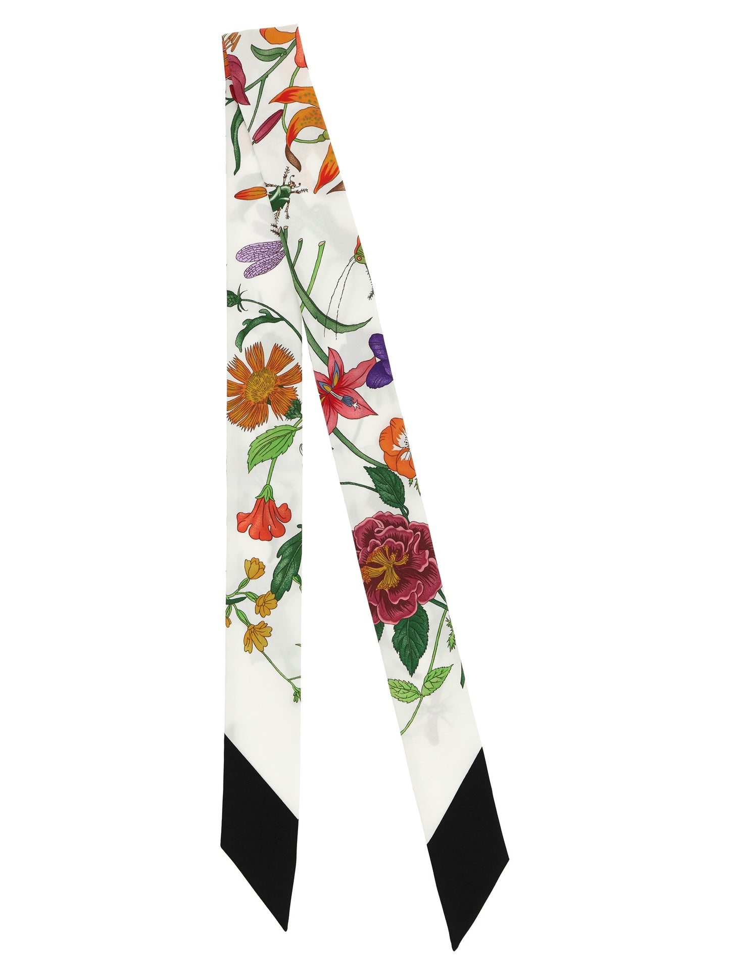 Gucci Multicolor Silk Flora Print Foulard