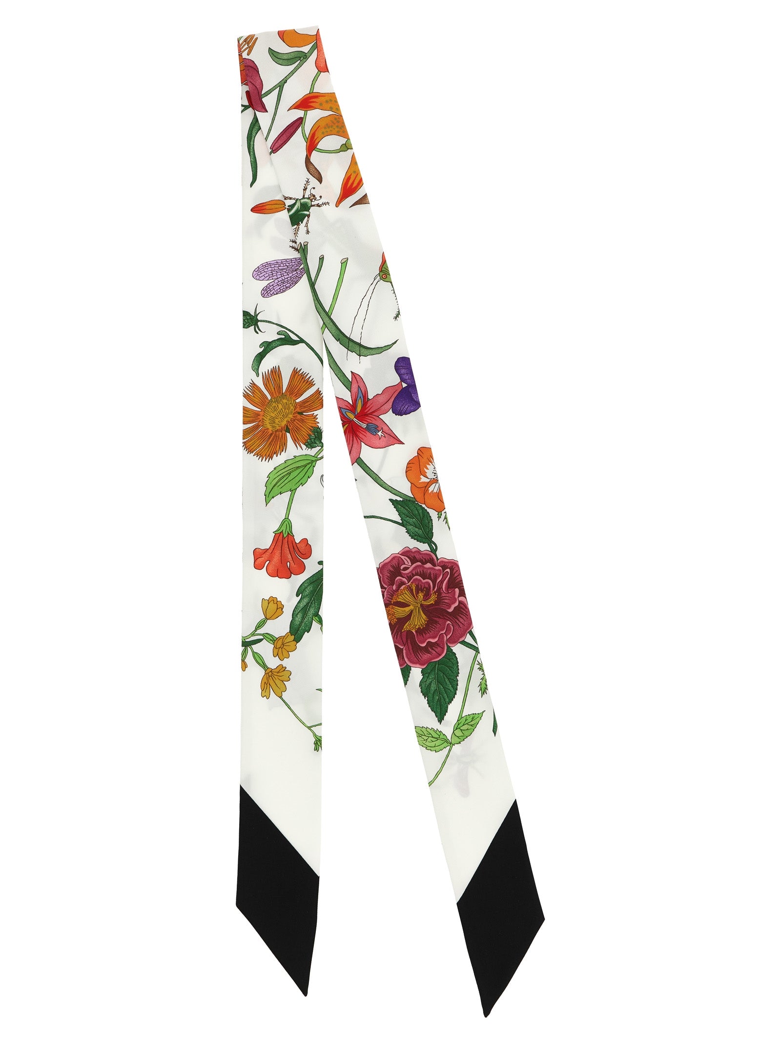 Gucci Multicolor Silk Flora Print Foulard