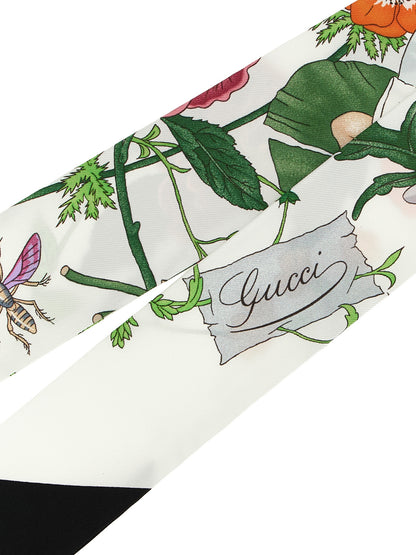 Gucci Multicolor Silk Flora Print Foulard
