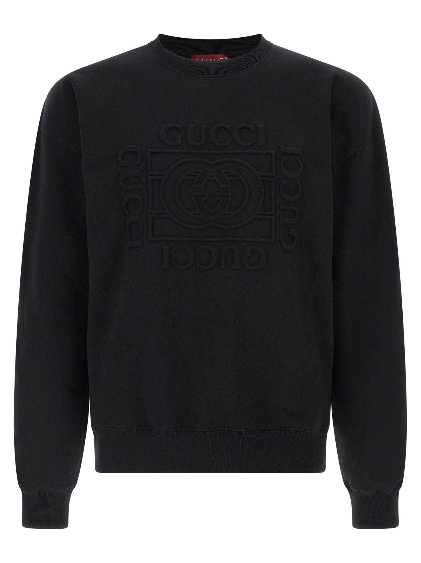 Gucci Brushed Cotton Jersey Sweatshirt in Black