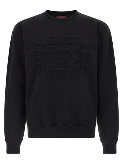 Gucci Brushed Cotton Jersey Sweatshirt in Black