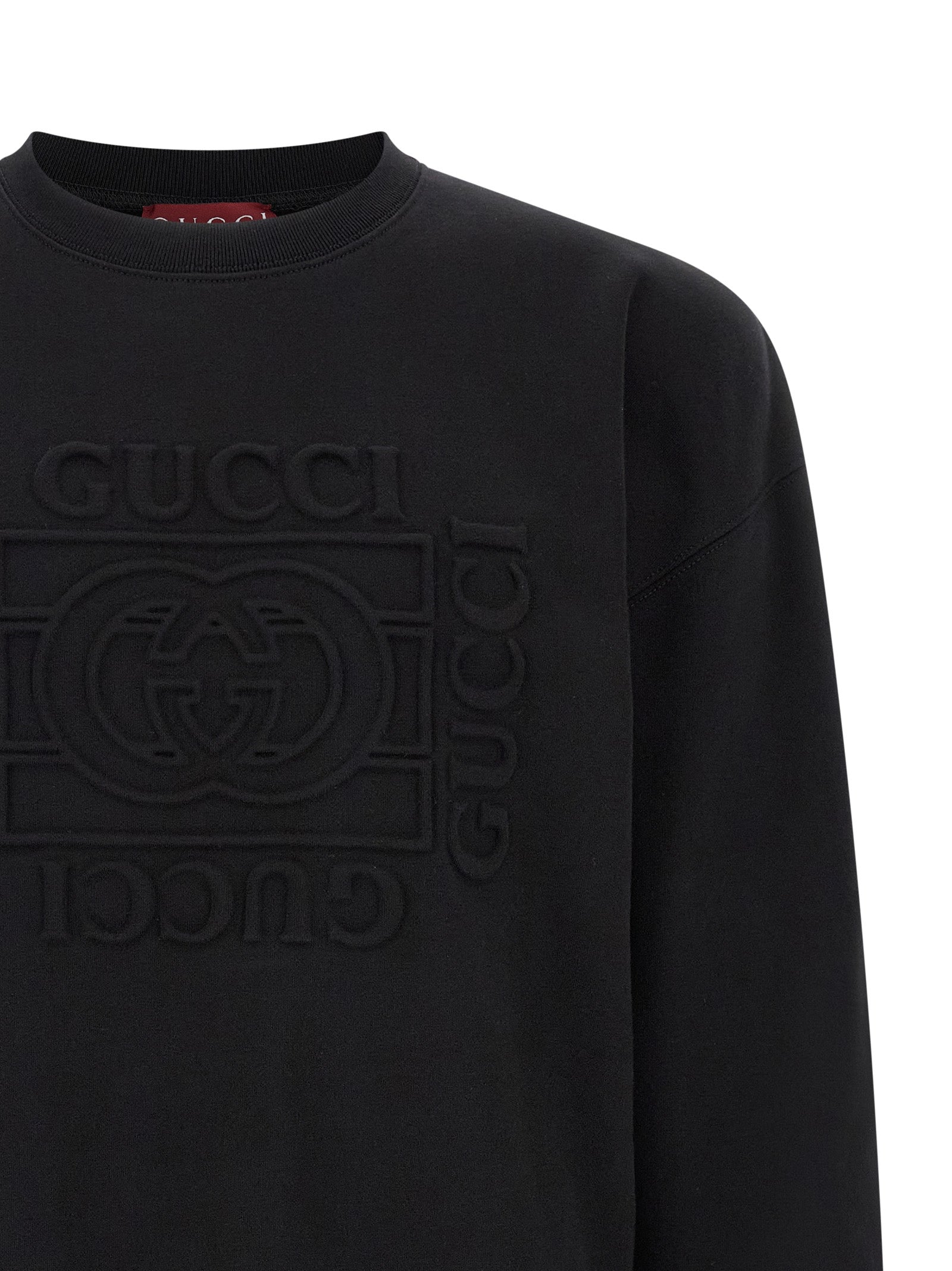Gucci Brushed Cotton Jersey Sweatshirt in Black