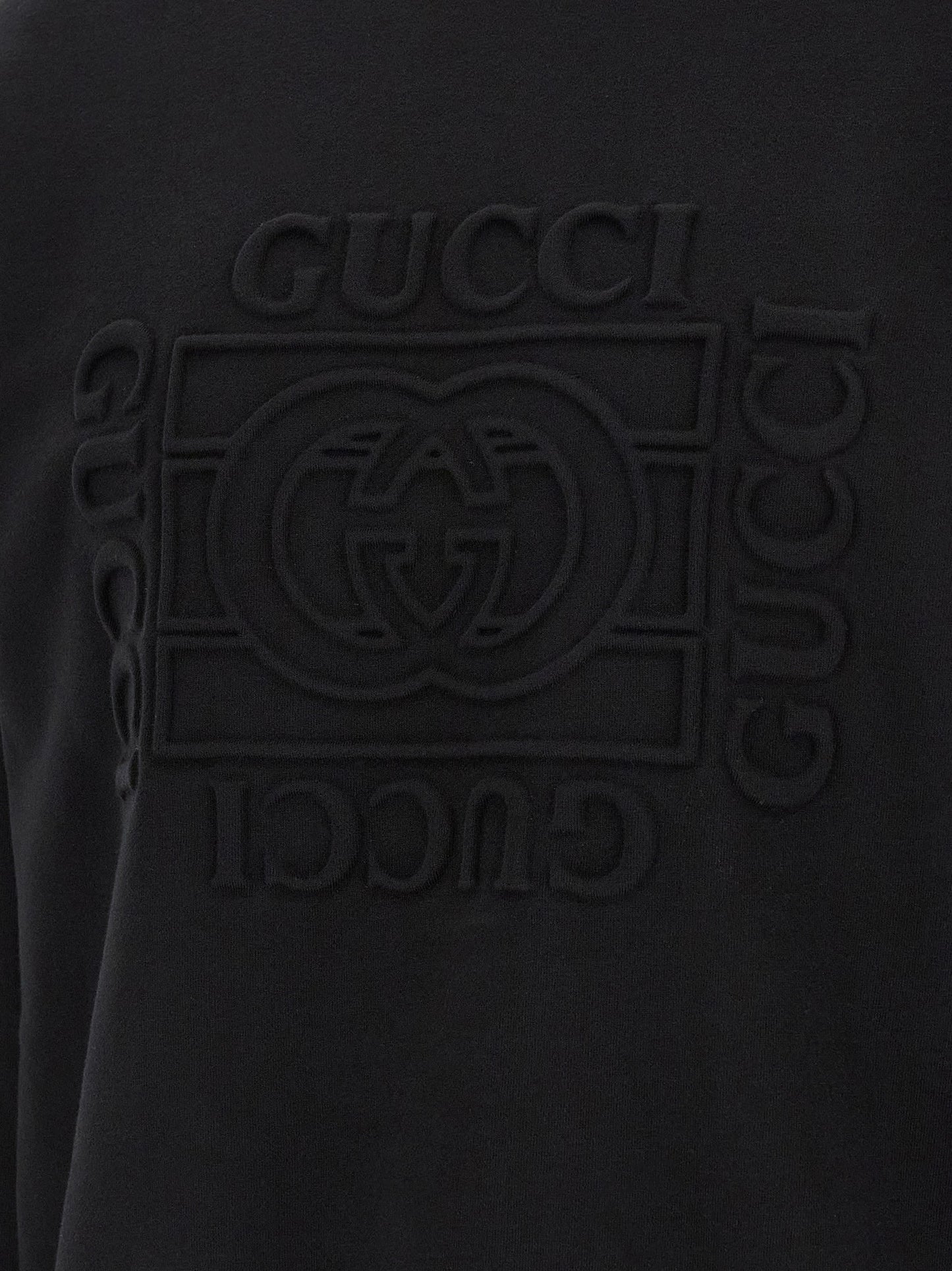 Gucci Brushed Cotton Jersey Sweatshirt in Black