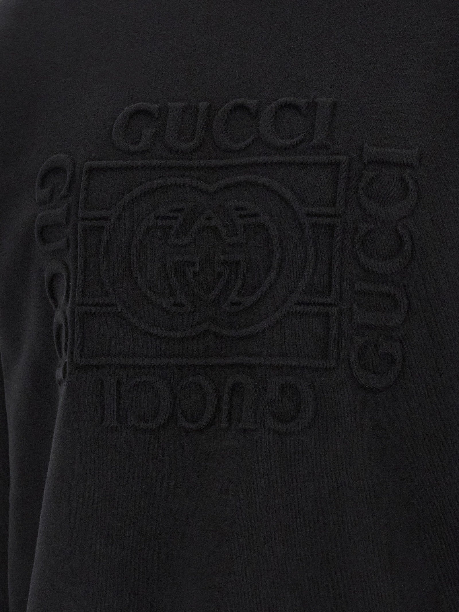 Gucci Brushed Cotton Jersey Sweatshirt in Black
