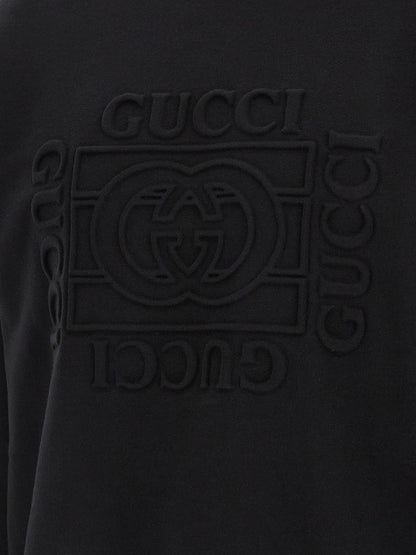 Gucci Brushed Cotton Jersey Sweatshirt in Black
