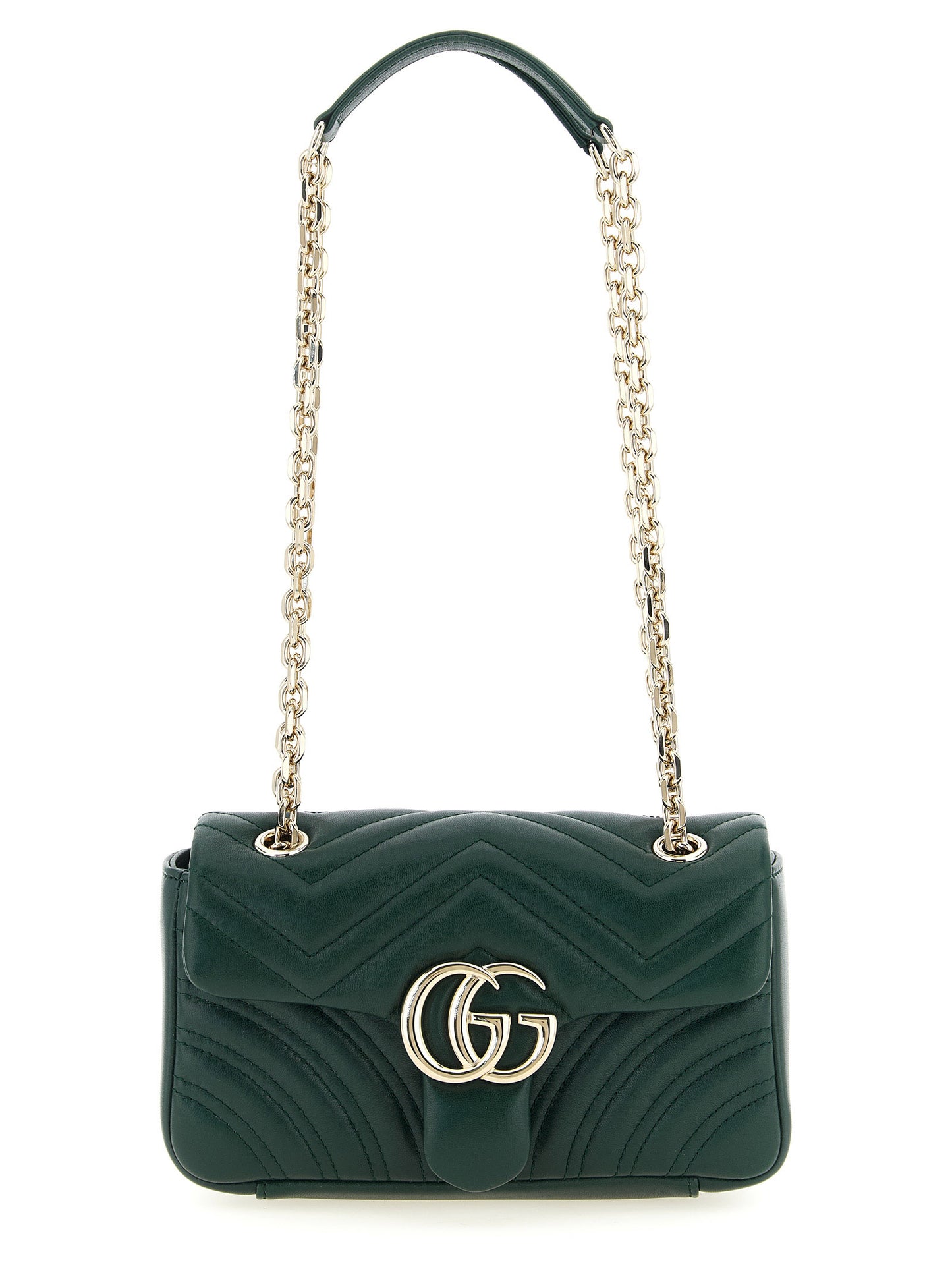 Gucci GG Marmont Bicolor Lamb Leather Shoulder Bag