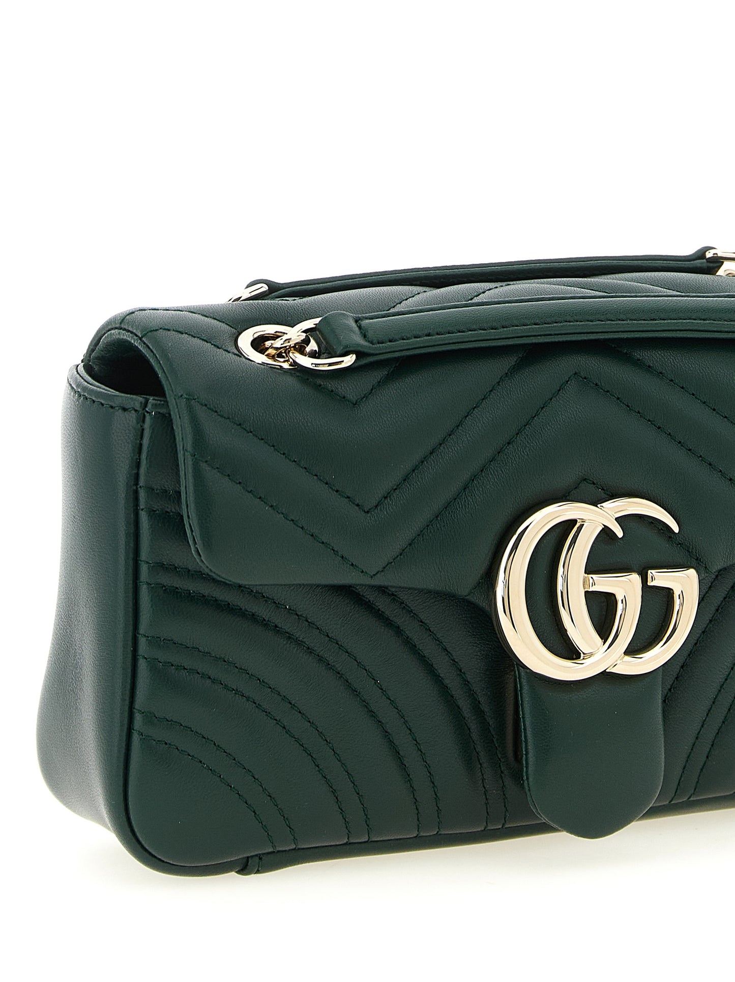 Gucci GG Marmont Bicolor Lamb Leather Shoulder Bag