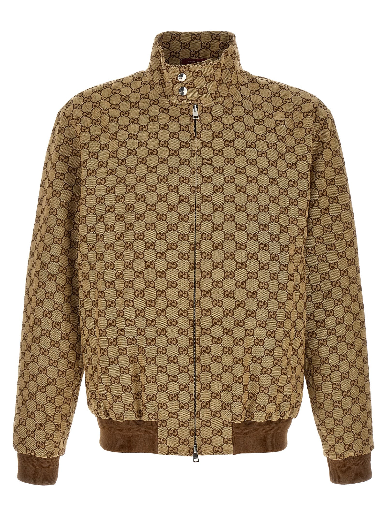 Gucci Beige Cotton Bomber Jacket