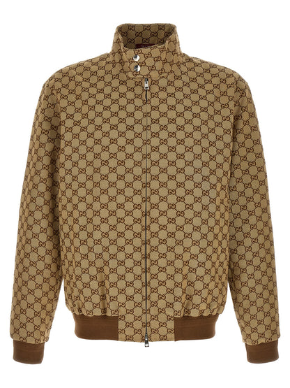 Gucci Beige Cotton Bomber Jacket
