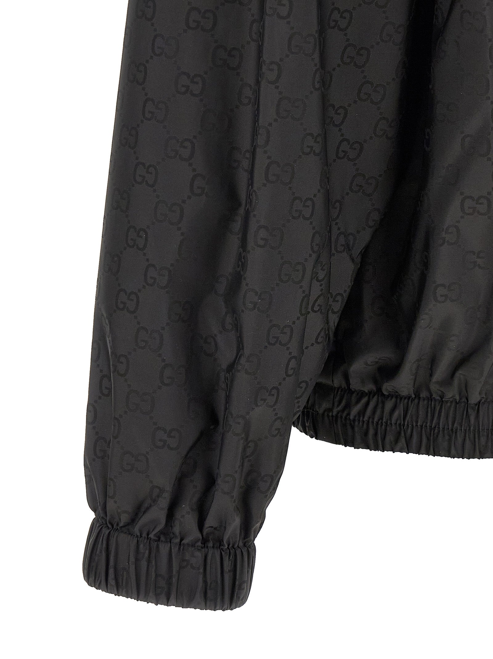 Gucci Black GG Jacquard Nylon Anorak Jacket
