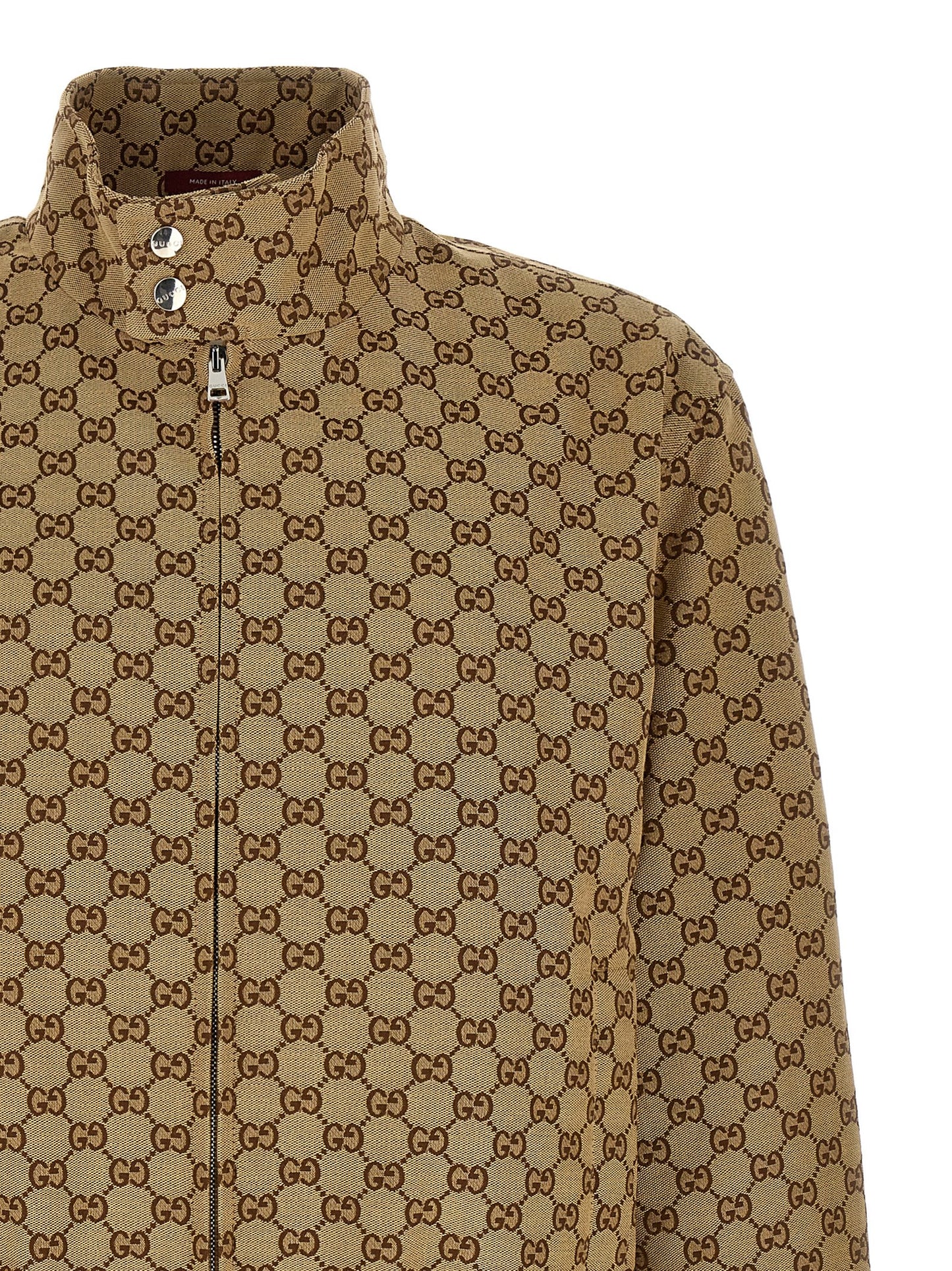 Gucci Beige Cotton Bomber Jacket