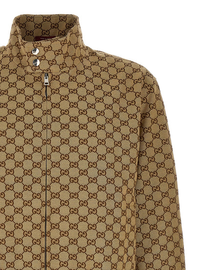 Gucci Beige Cotton Bomber Jacket