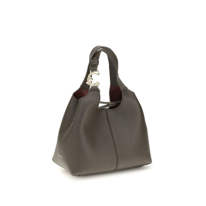 Coccinelle Brown Calf Leather C-Easy Small Shoulder Bag