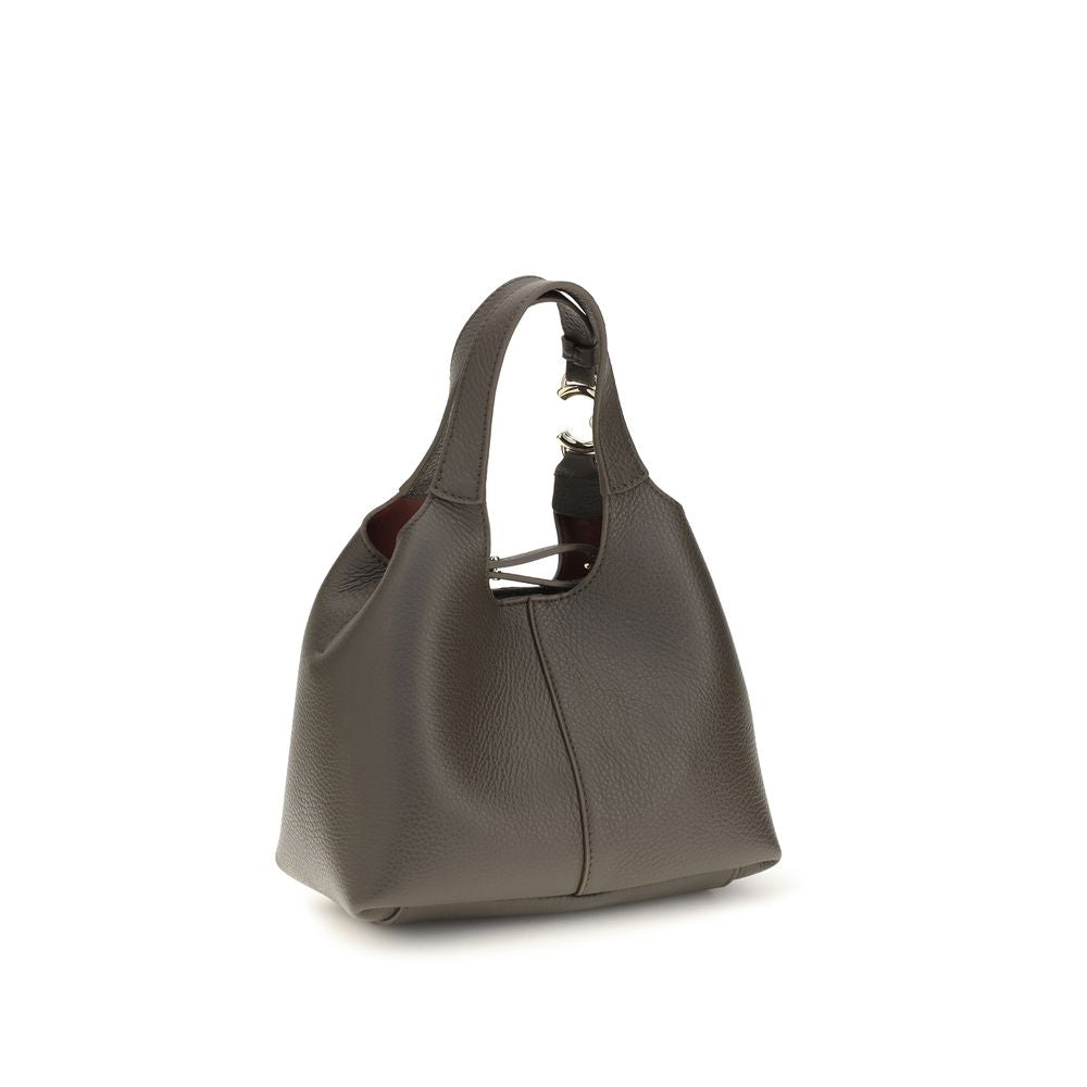 Coccinelle Brown Calf Leather C-Easy Small Shoulder Bag