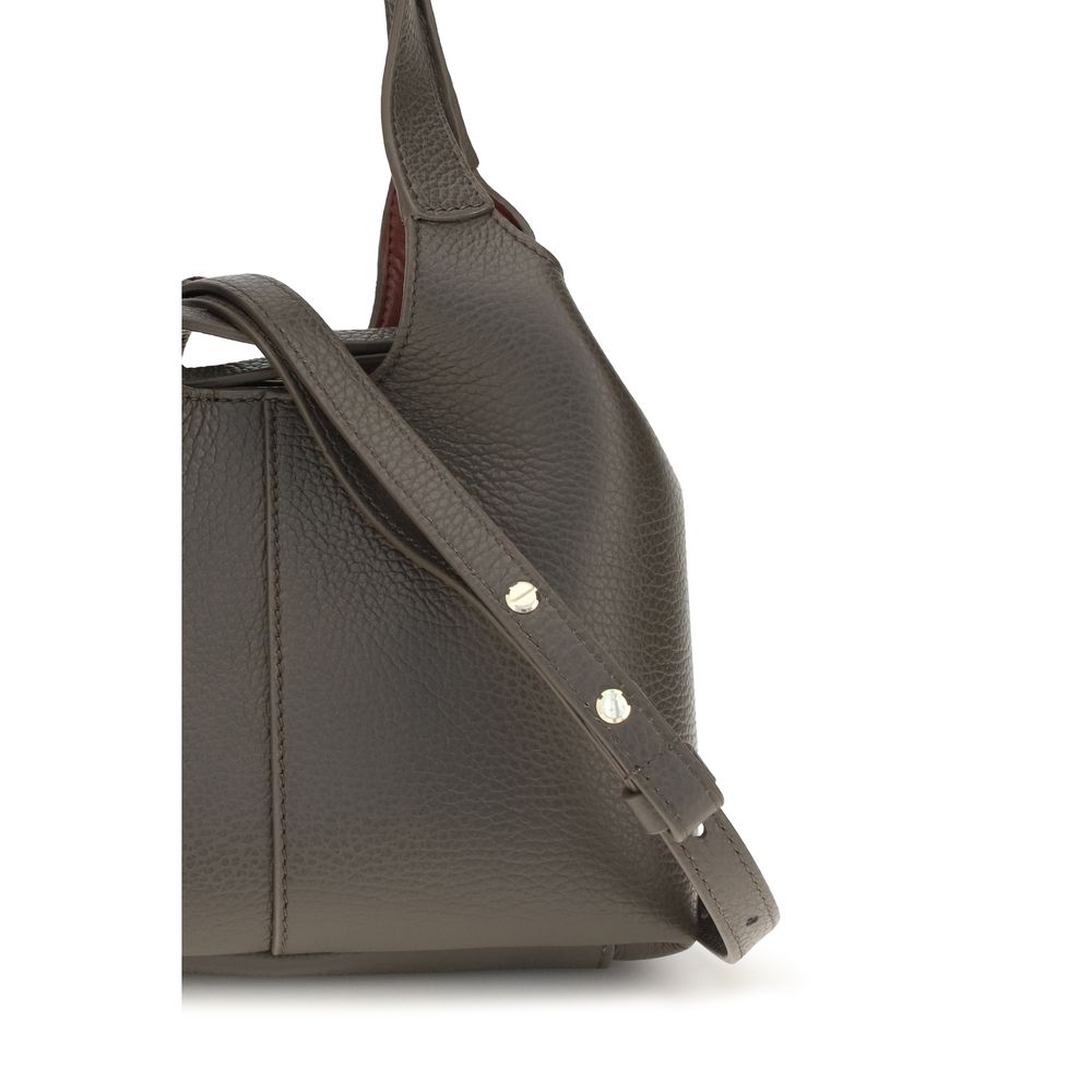 Coccinelle Brown Calf Leather C-Easy Small Shoulder Bag
