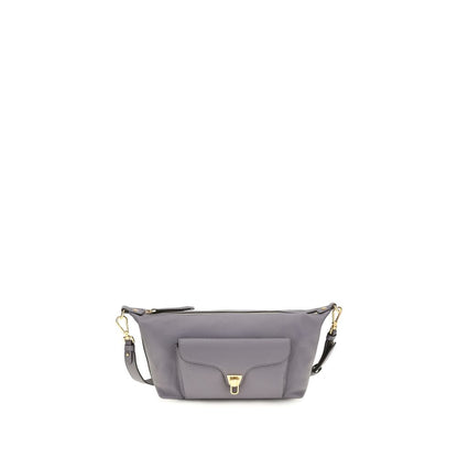 Coccinelle Gray Calf Leather Beat Generation Shoulder Bag