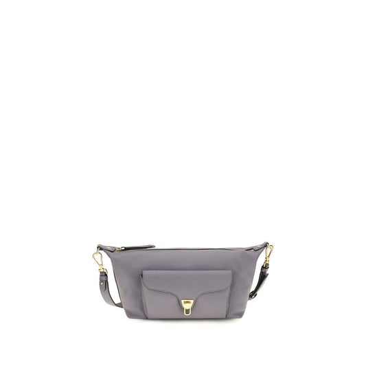 Coccinelle Gray Calf Leather Beat Generation Shoulder Bag