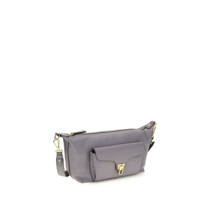 Coccinelle Gray Calf Leather Beat Generation Shoulder Bag