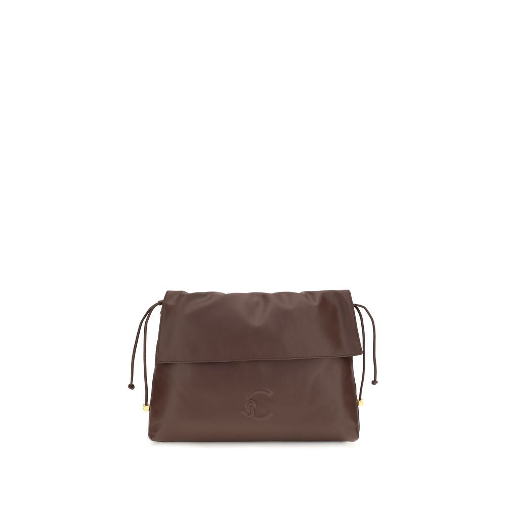 Coccinelle Brown Calf Leather Medium Lidia Shoulder Bag