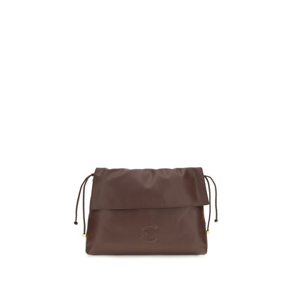 Coccinelle Brown Calf Leather Medium Lidia Shoulder Bag
