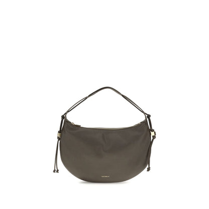 Coccinelle Brown Calf Leather Thess Shoulder Bag