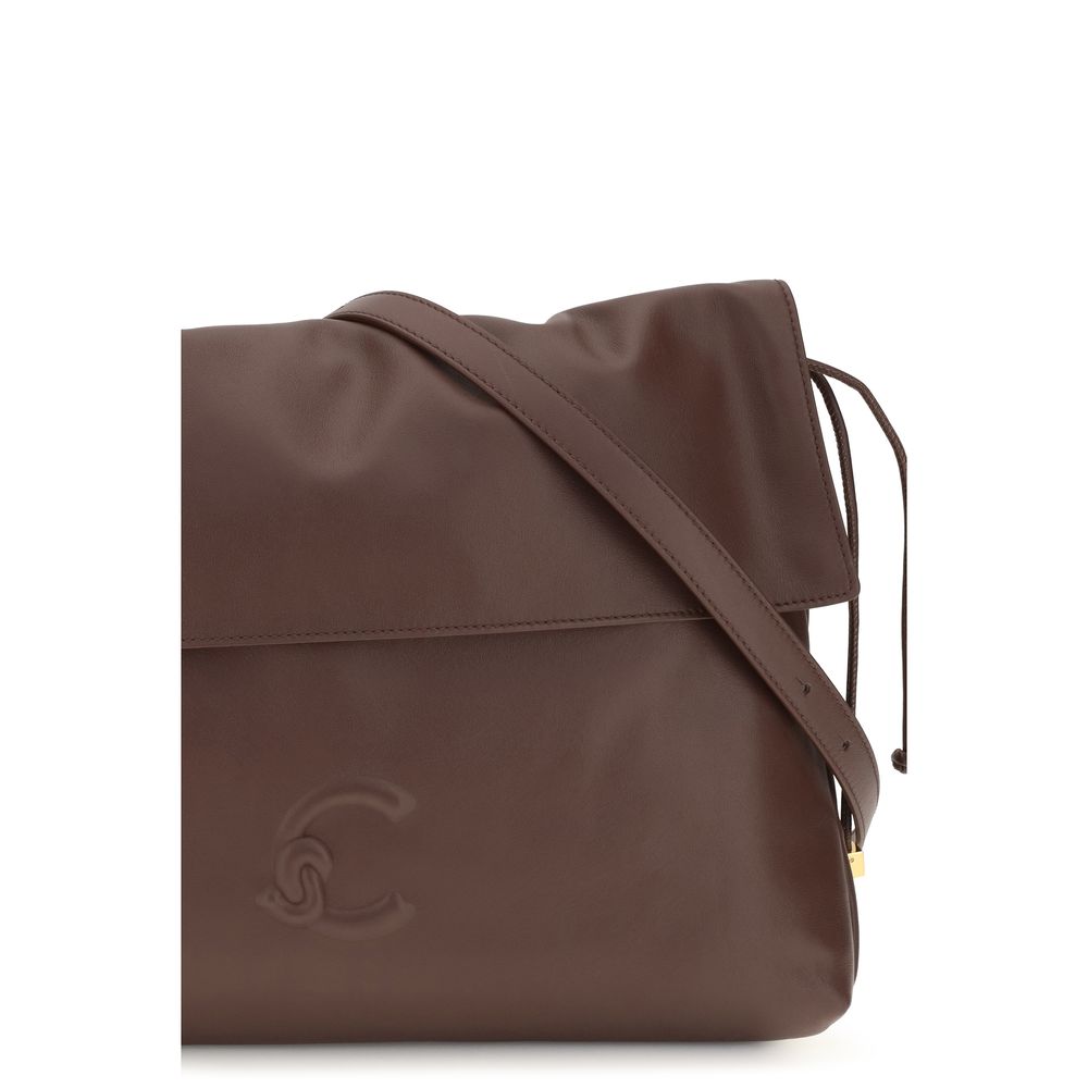 Coccinelle Brown Calf Leather Medium Lidia Shoulder Bag