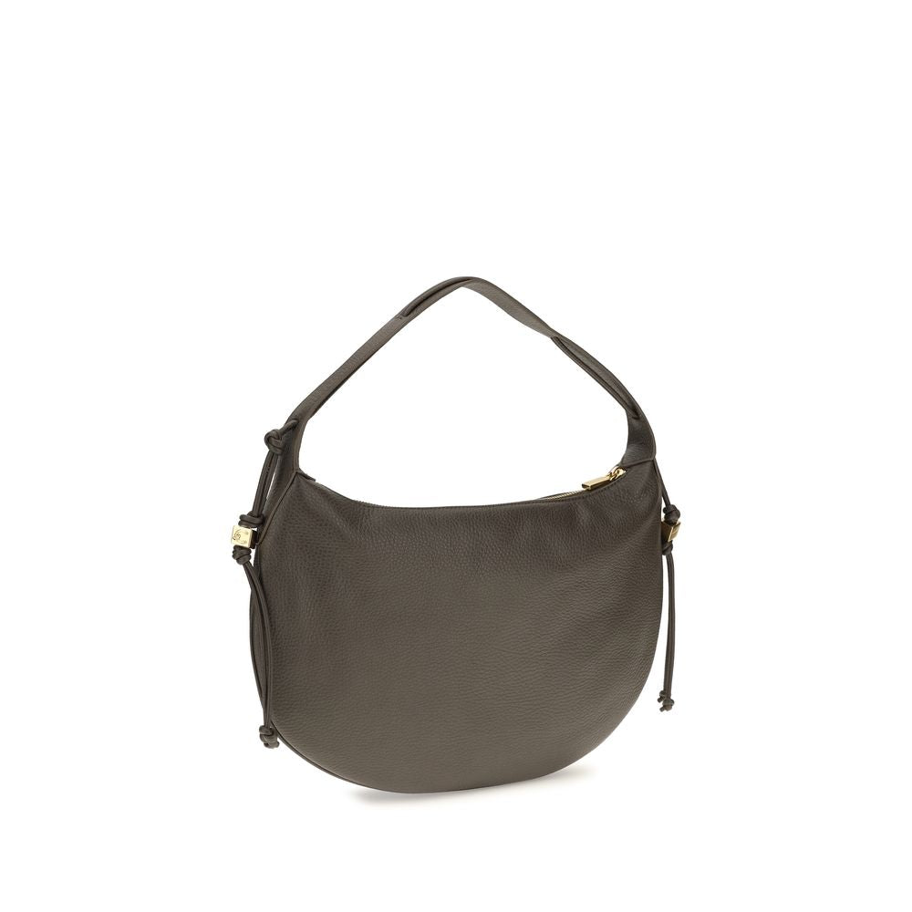 Coccinelle Brown Calf Leather Thess Shoulder Bag